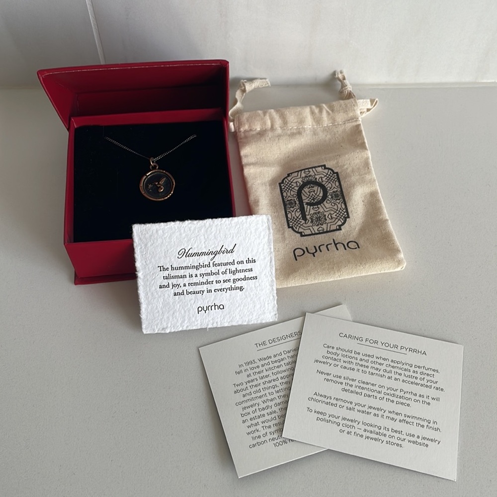 Pyrrha Hummingbird Talisman necklace
